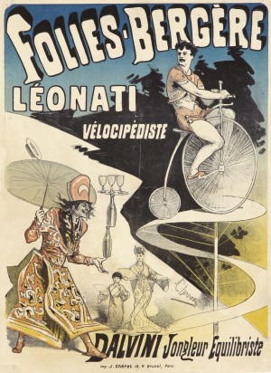 Folies Bergere Leonati Velocipediste poster by Jules Cheret 1880